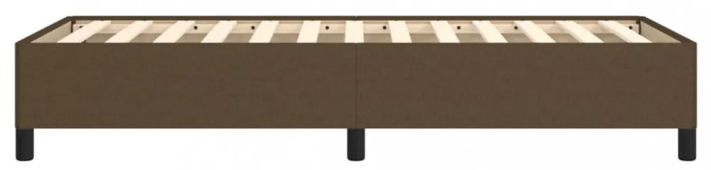 sötétbarna szövet ágykeret matrac nélkül 90x190 cm
