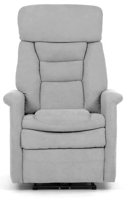 Relax fotel beépített elektromos vezérléssel, szürke szövetkárpittal. TV-925 SIL2
