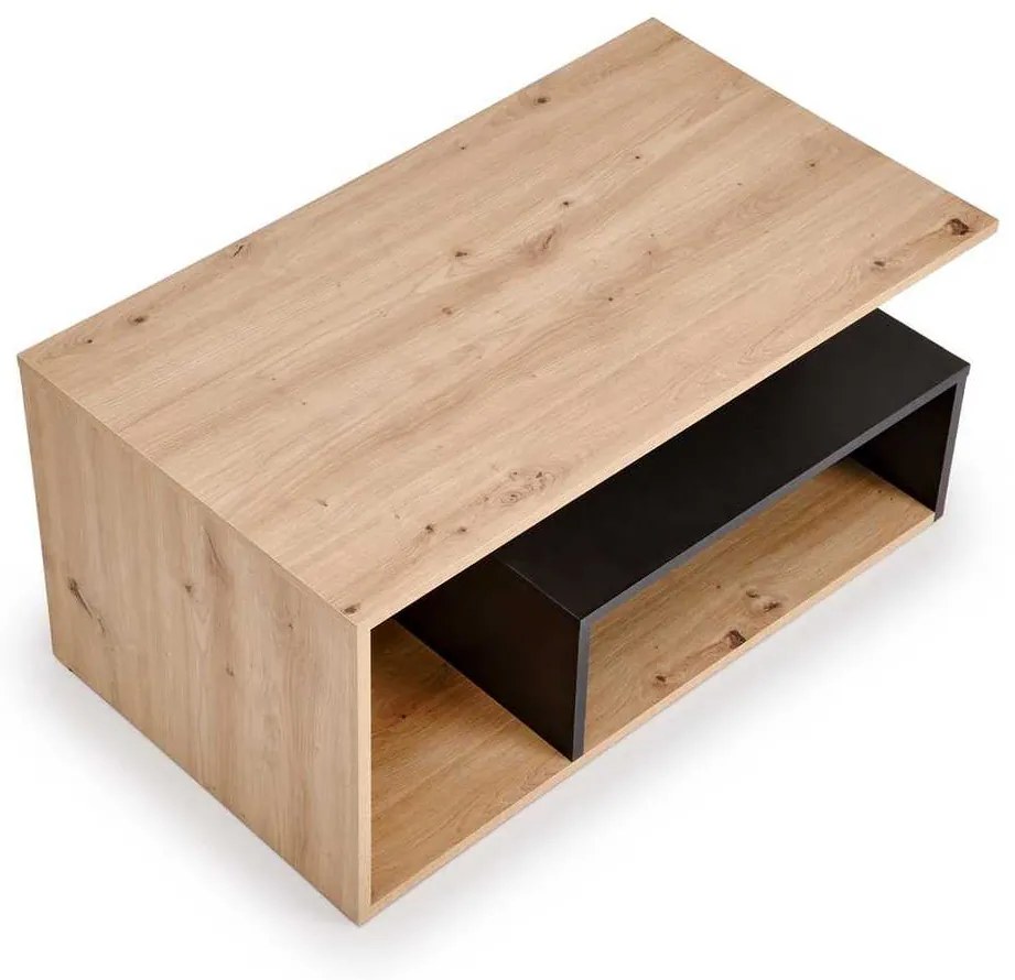 Bardia dohányzóasztal, artisan tölgy / fekete
