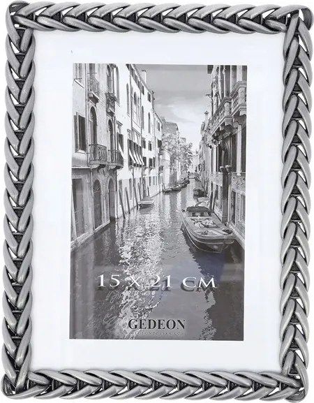 Fém keret 15x20 ezüst klasszikus portré ajándék