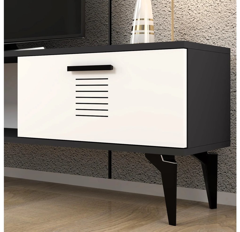 TV asztal/szekrény Vipapo 11 (antracit + fehér) . 1095219