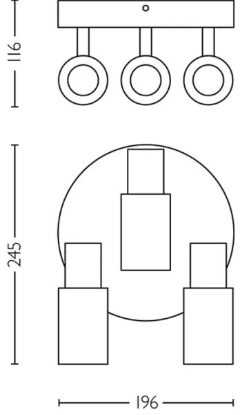 Philips - Spotlámpa PALMS 3xE14/25W/230V