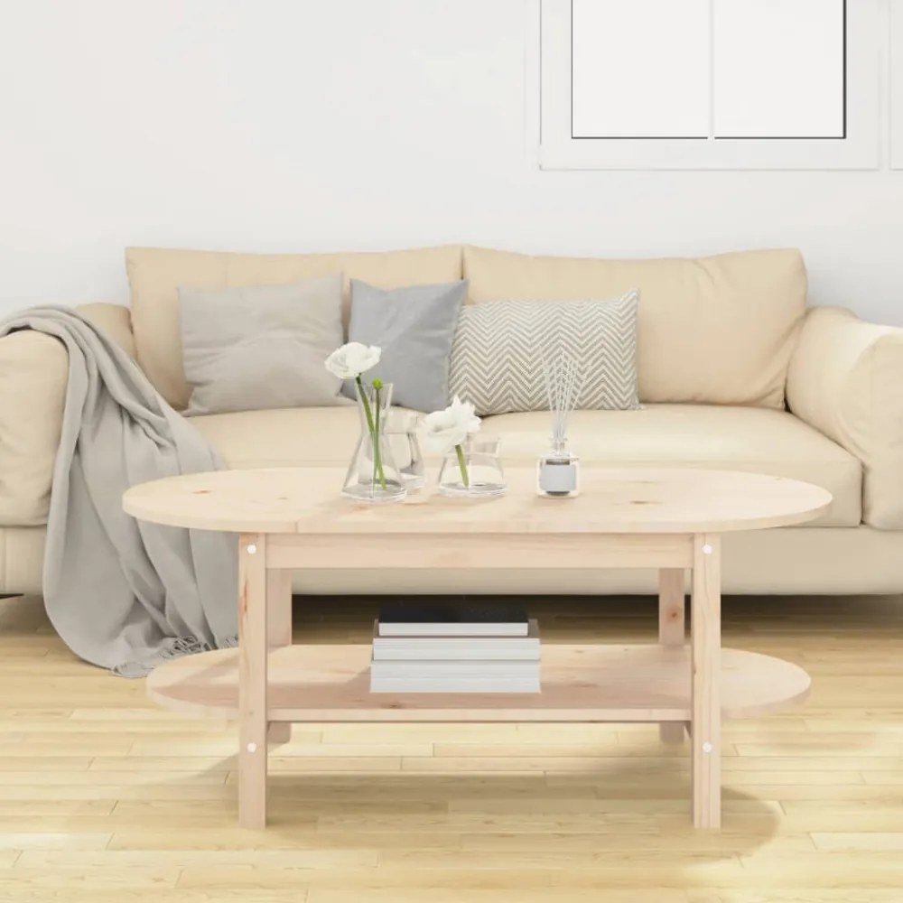tömör fenyőfa dohányzóasztal 110 x 55 x 45 cm
