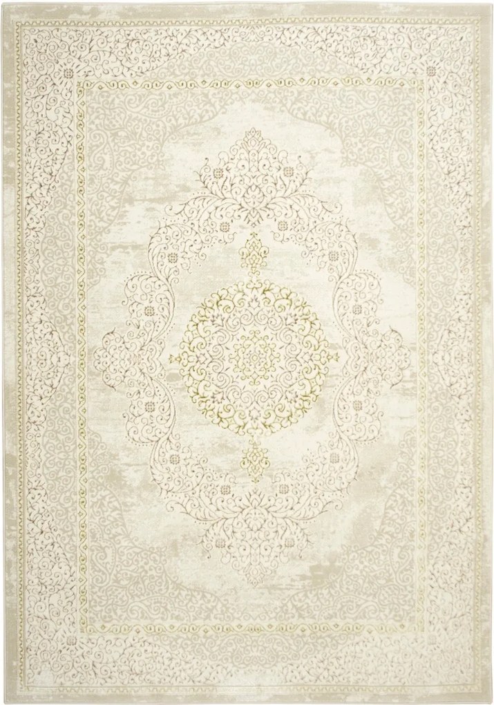 Nappali Szőnyeg Csillogó Világos Krém Dísz Arany Allora Plus 160x230 cm