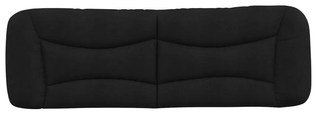 fekete szövet fejtámla párna Hvar 160 cm