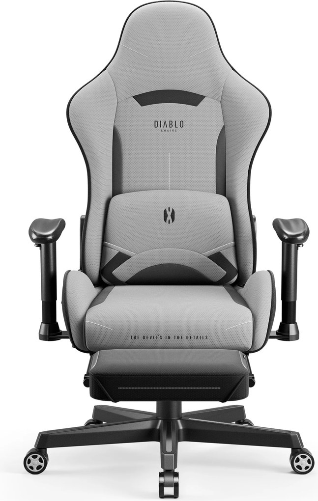 Gamer szék szövet Normal Size, szürke: Diablo X-Starter