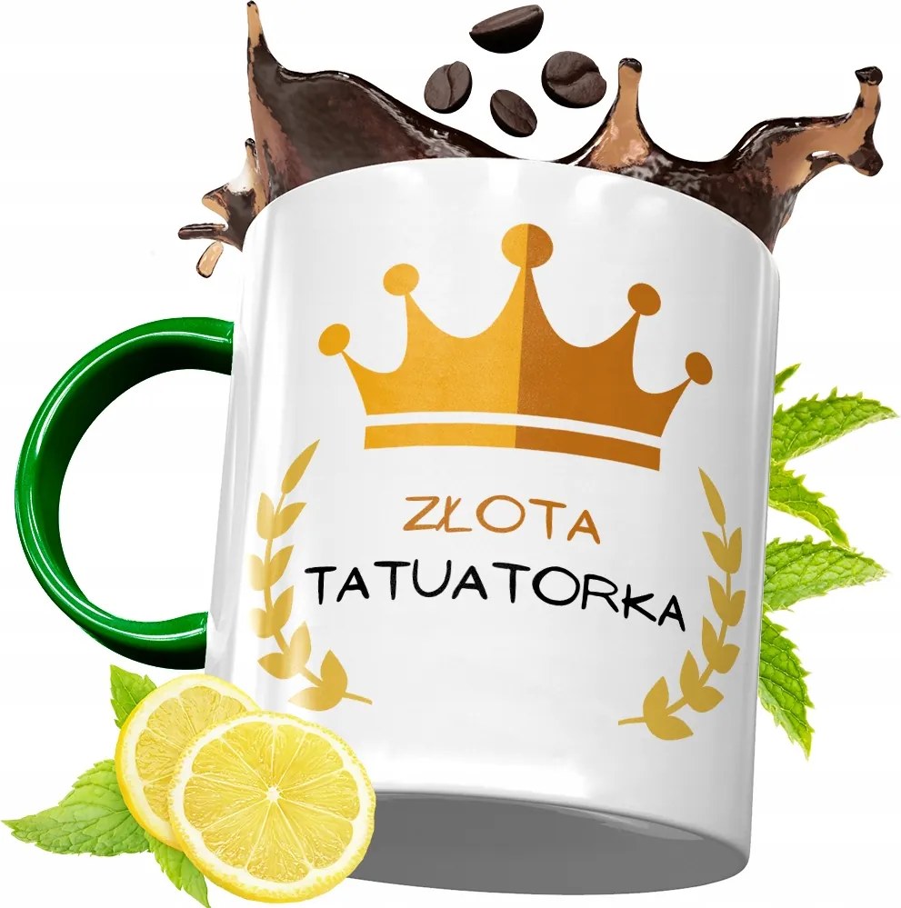 Zöld Bögre Tetováló Születésnapi Ajándék fényképes nyomtatással