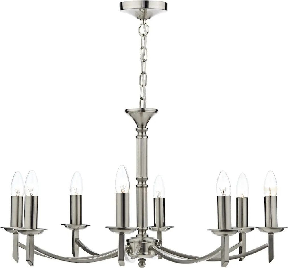 DAR LIGHTING AMB0846 AMBASSADOR Modern Csillár Szatén Króm E14 IP20