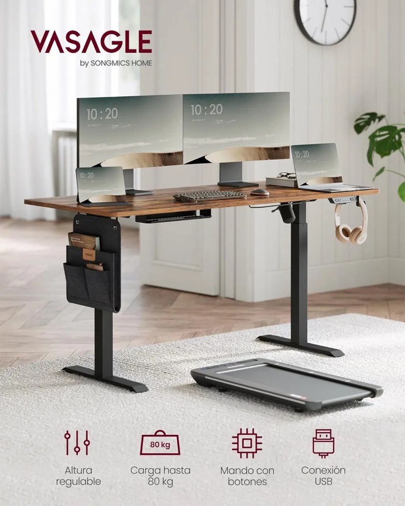 Elektromosan állítható íróasztal 70 x 160 x (72-120)cm