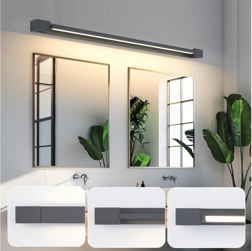 Brilagi-LED fürdőszobai tükörvilágítás AQUA LINE LED/36W/230V 120 cm IP44 antracit