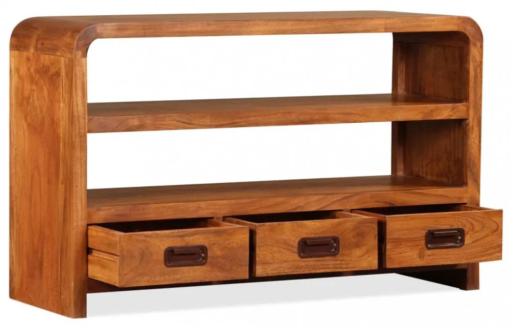 tömör akácfa TV-szekrény 90 x 30 x 55 cm