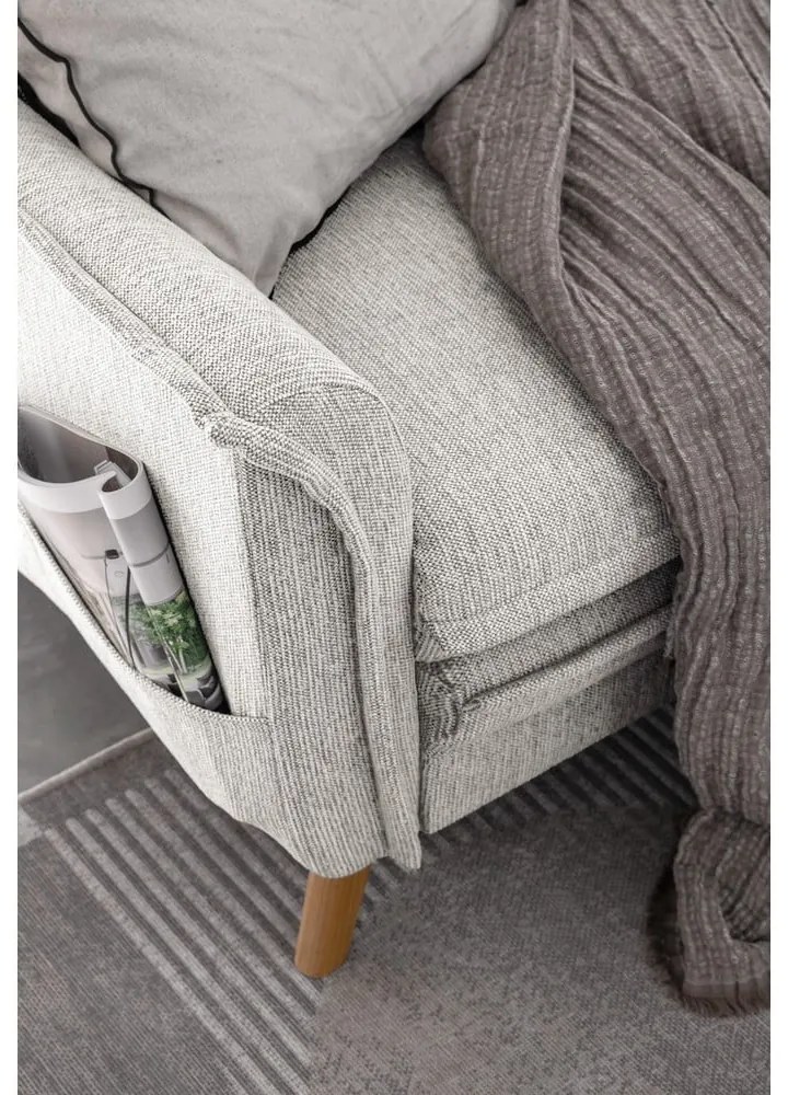 Bézs kinyitható sarokkanapé (bal oldali) Charming Charlie – Miuform