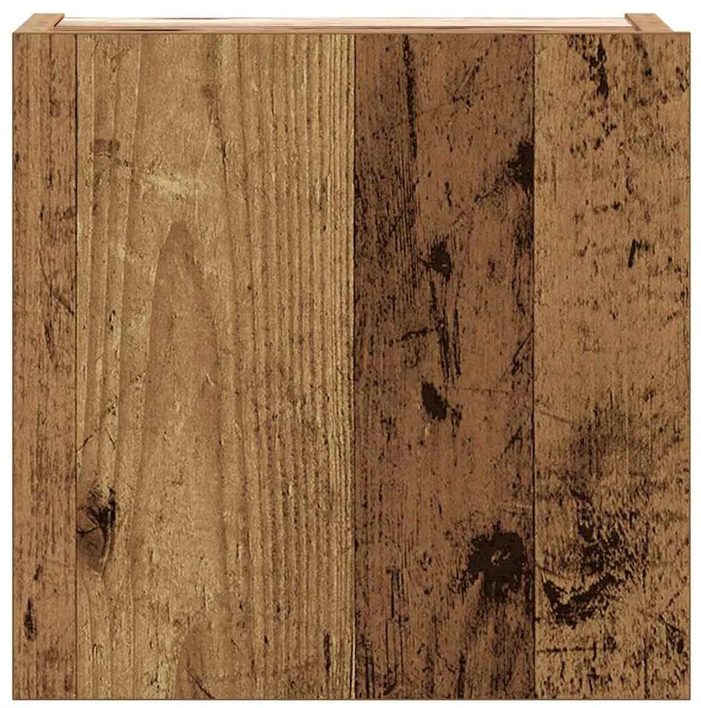 5 részes antik fa színű szerelt fa fali TV-szekrényszett