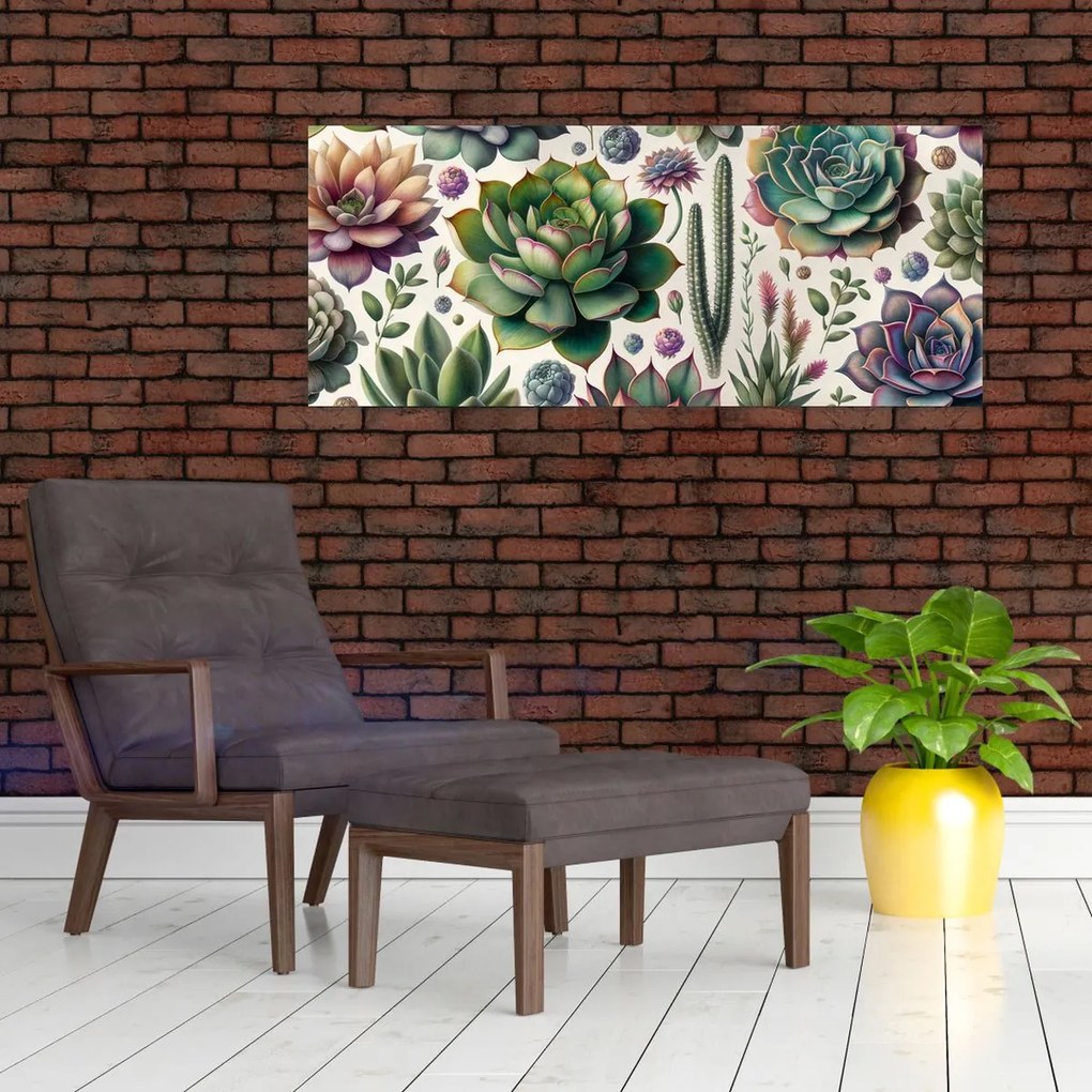 Kép - Pozsgás növények (120x50 cm)
