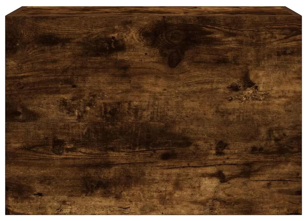 füstös tölgyszínű szerelt fa fali fürdőszobaszekrény 60x25x40cm
