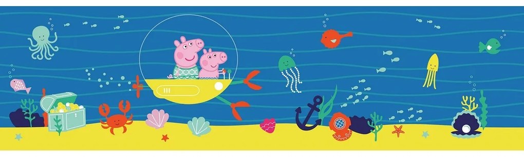 Peppa Pig Sea öntapadó bordűr, 500 x 9,7 cm