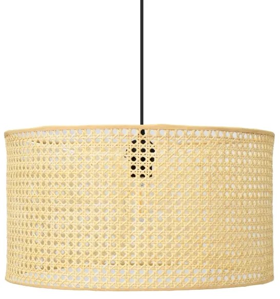 Csillár zsinóron ALBA 2xE27/15W/230V rattan/fekete