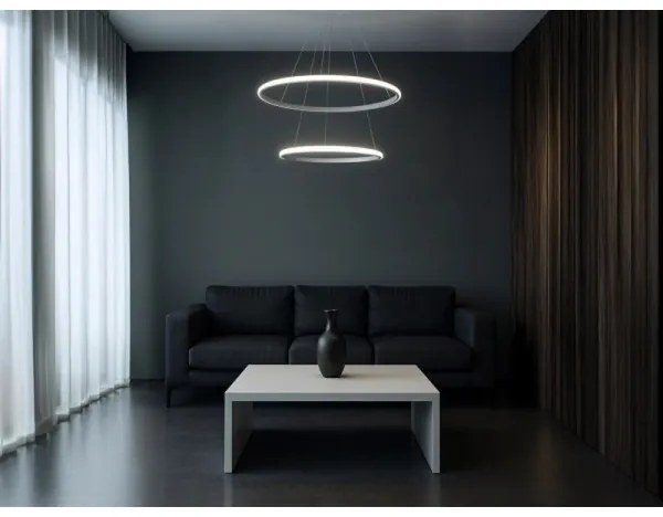 LED fényerőszabályozható, kábelre függesztett csillár LED/55W/230V 3000-6500K átm. 60 cm + távirányító