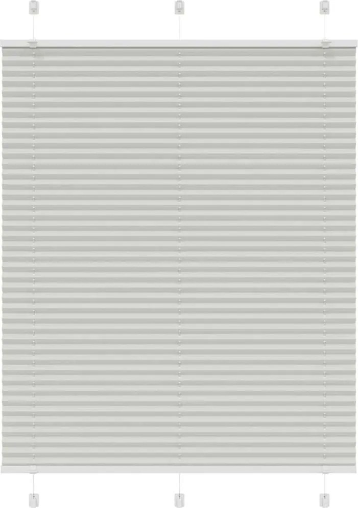 vidaXL pliszírozott redőny világosszürke 105x100 cm szövetszélesség