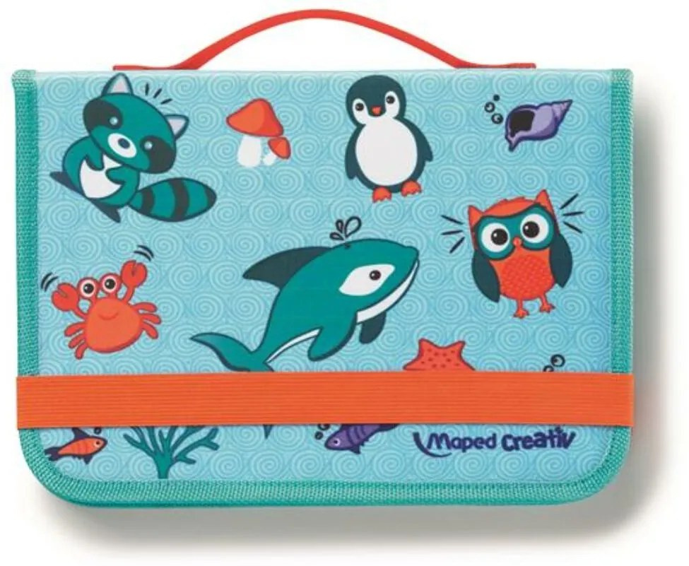 Kreatív készségfejlesztő tábla, utazótáskával, állati móka, MAPED CREATIV Travel Board (IMAC969310)