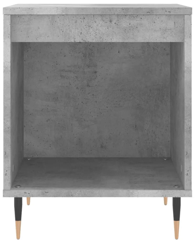 2 db betonszürke szerelt fa éjjeliszekrény 40 x 35 x 50 cm