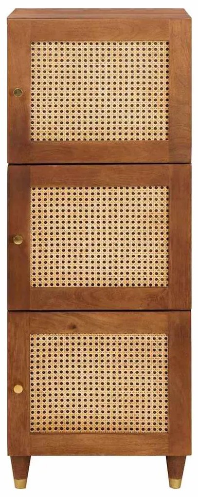Magas szekrény Barna 40 x 33.5 x 110 cm Kanna és tömör mango fa