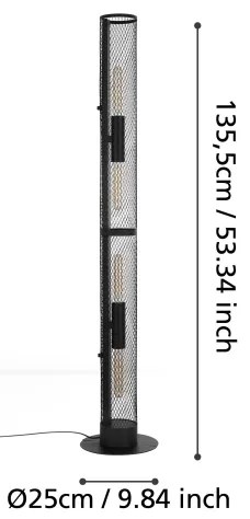 Eglo 43537 - Állólámpa REDCLIFFE 4xE27/40W/230V