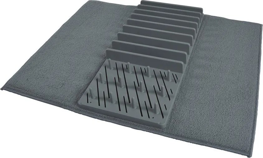 Szürke műanyag edénycsepegtető alátét 50x38 cm – Homéa