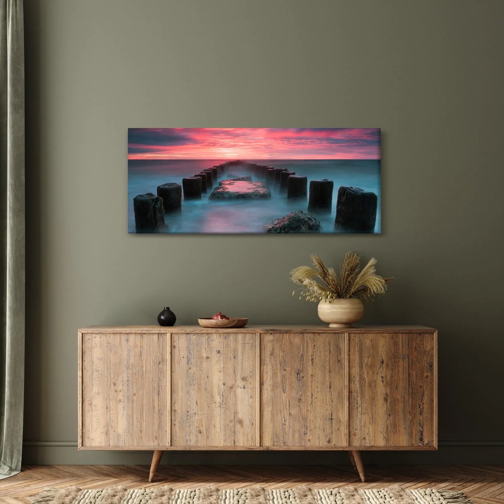 Kép - Sziklák a tenger (120x50 cm)