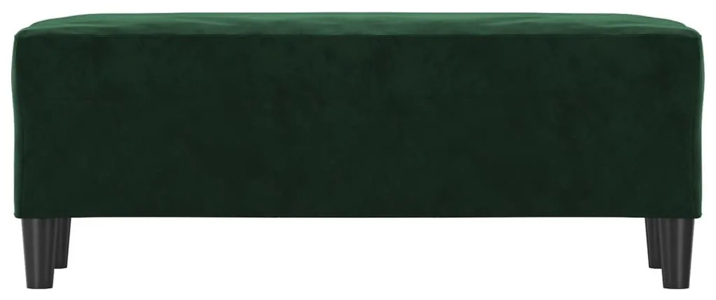 sötétzöld bársony pad 100x35x41 cm