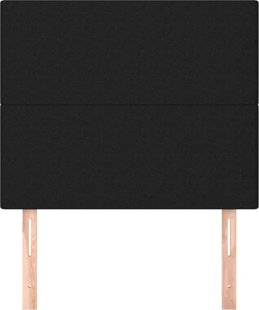 fekete szövet fejtámla 90x5x118/128 cm