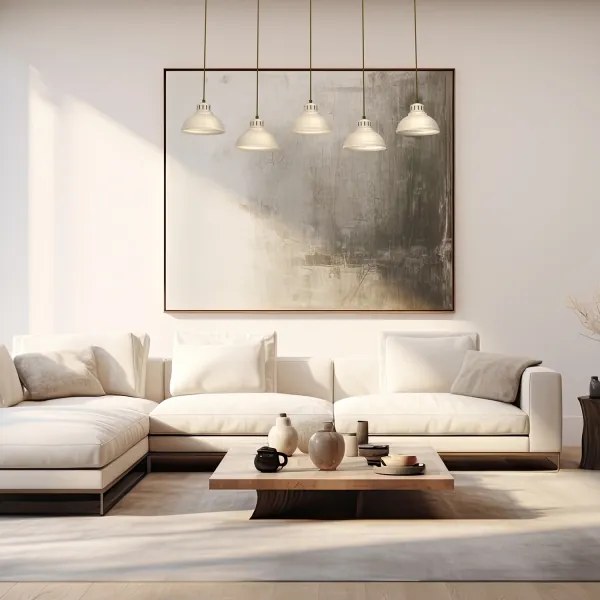 Csillár zsinóron SVEN 5xE27/15W/230V bézs