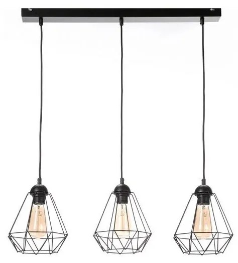 Csillár zsinóron DIAMENT MINI 3xE27/60W/230V