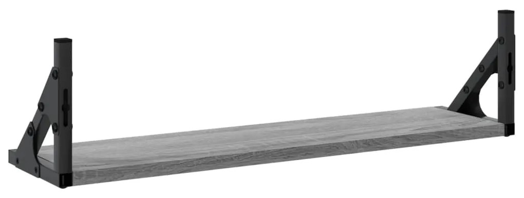 2 db szürke sonoma színű fali polc 60 x 15 x 15,5 cm