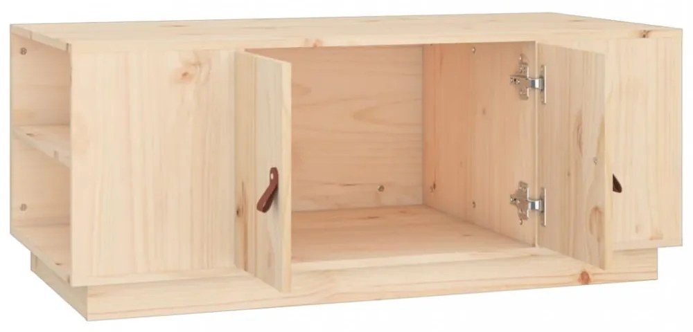 tömör fenyőfa dohányzóasztal 100 x 50 x 41 cm