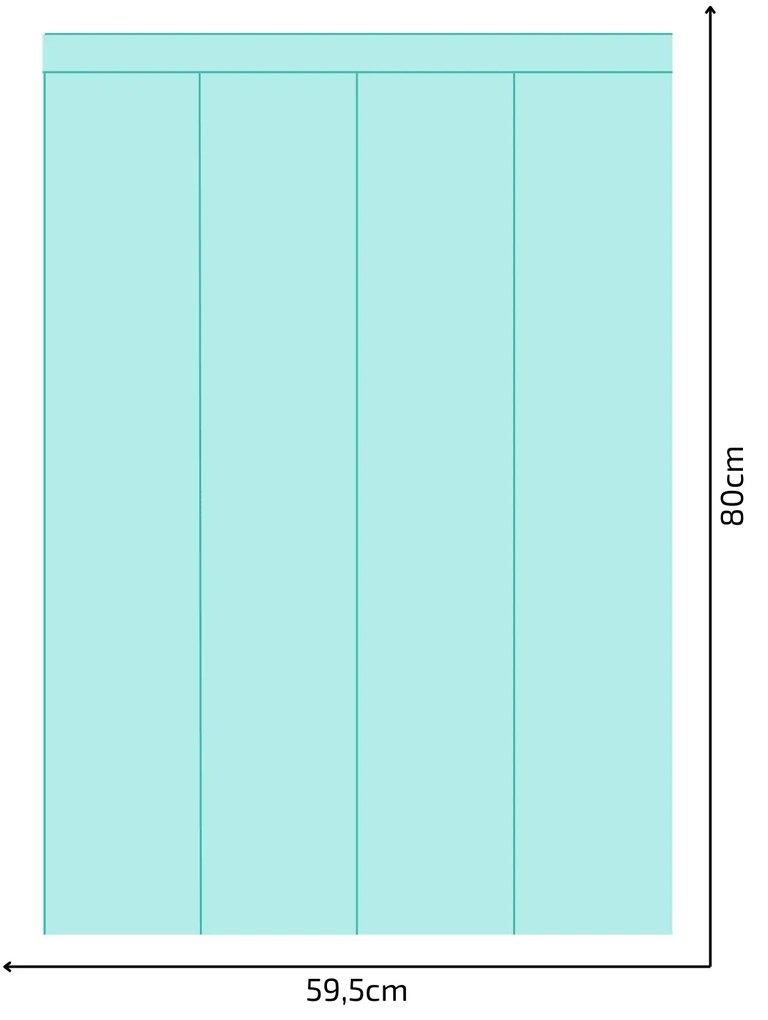 PIPPER. Textil öntapadó tapéta - Egy téglalap - Türkiz színű Méret: 100cm, Szín: Kombináció