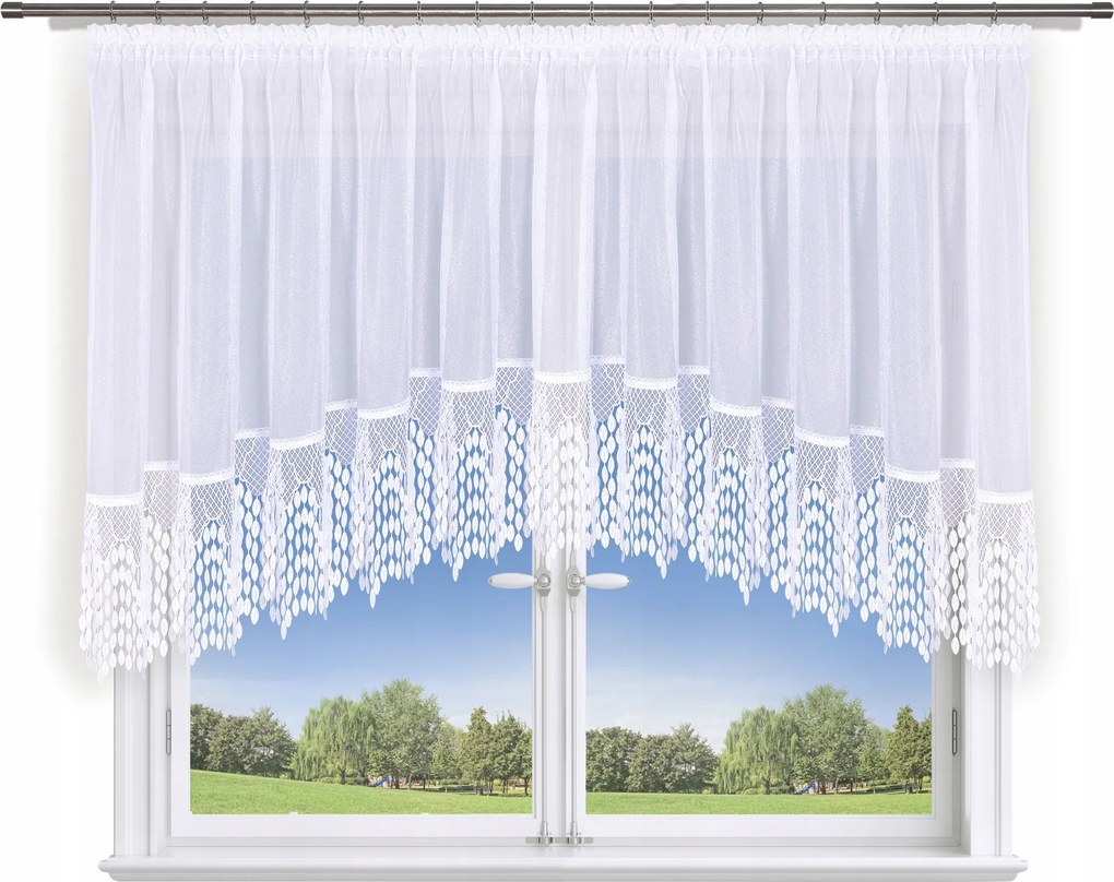 Kész függöny 300x100 íves napellenző, gipiura 30cm