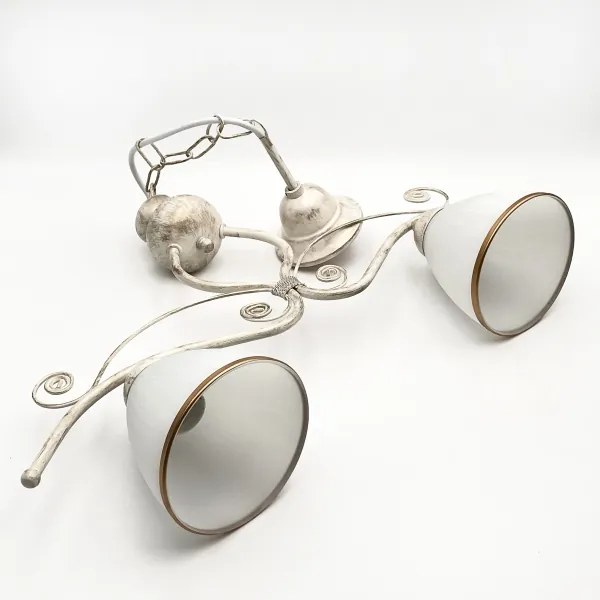 Csillár láncon RETRO 2xE27/60W/230V arany/patinás