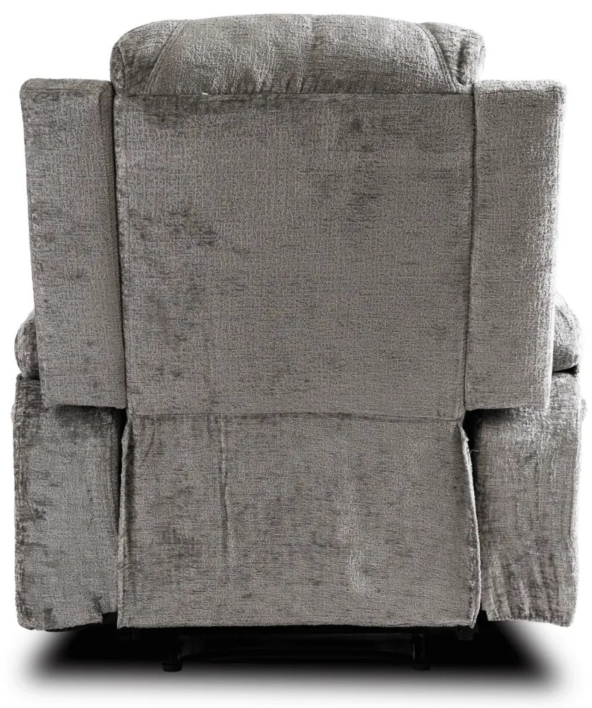 Elektromosan Vezérelhető Masszázsfunkciós Relaxfotel Szürke Bársony Kárpittal. BOX2