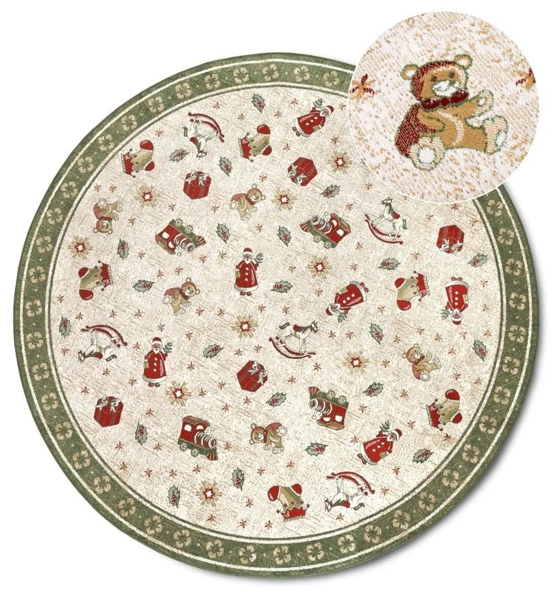 Zöld pamutkeverék kerek szőnyeg karácsonyi mintával ø 200 cm Toy's Delight Green Christmas – Villeroy&amp;Boch