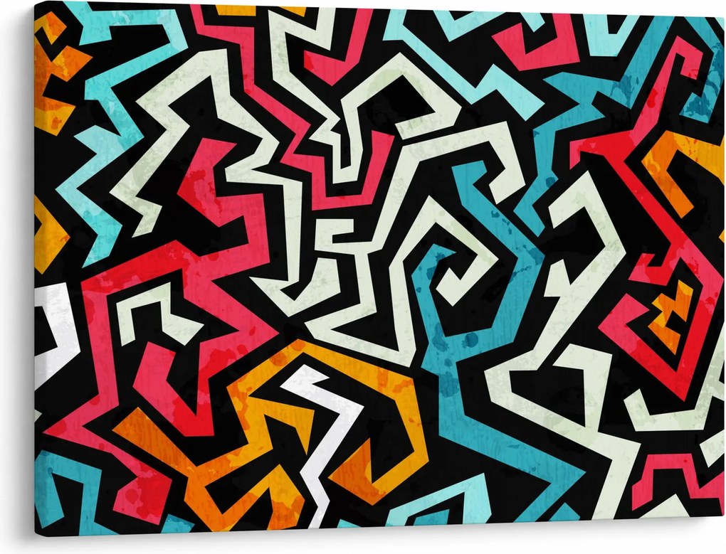 Grafikus absztrakciós kép (70x50 cm)