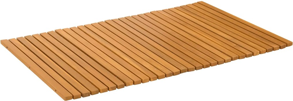 vidaXL Fürdőszoba szőnyeg Barna 80 x 50 cm Tömör Akácfa