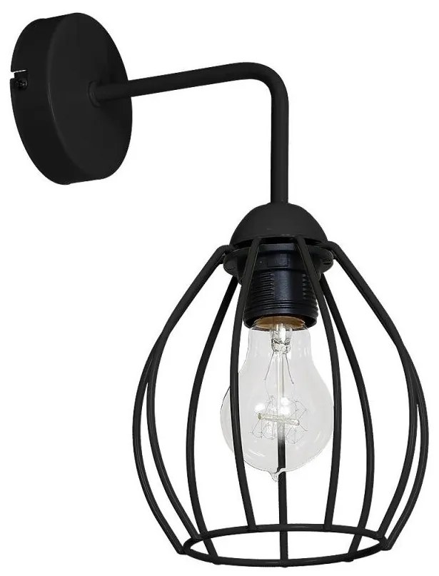 Fali lámpa STAR 1xE27/60W/230V fekete