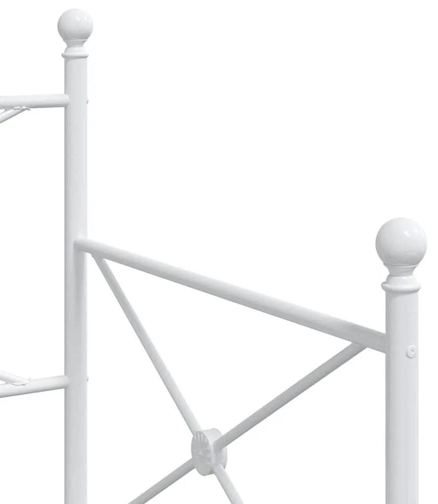 Daybed with Trundle without Mattress White 90x190 cm acél