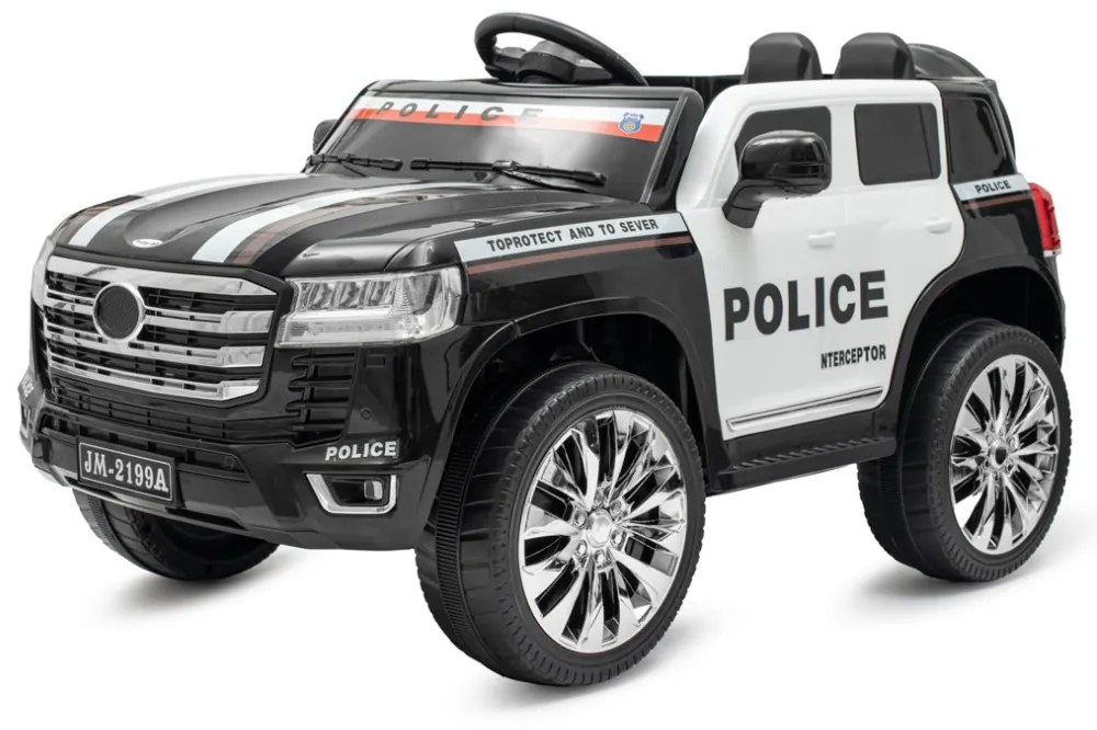 Gyermek elektromos autó Baby Mix Police 4x4 fekete