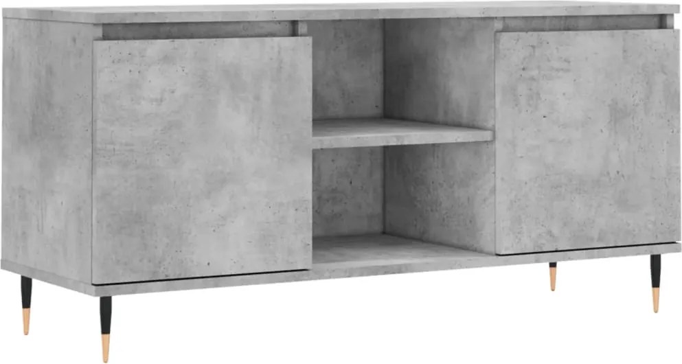 vidaXL betonszürke szerelt fa TV-szekrény 104x35x50 cm