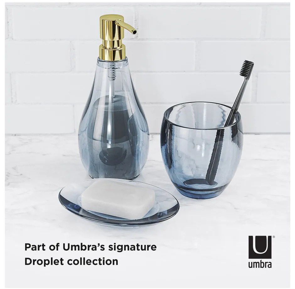 Kék műanyag szappantartó Droplet – Umbra
