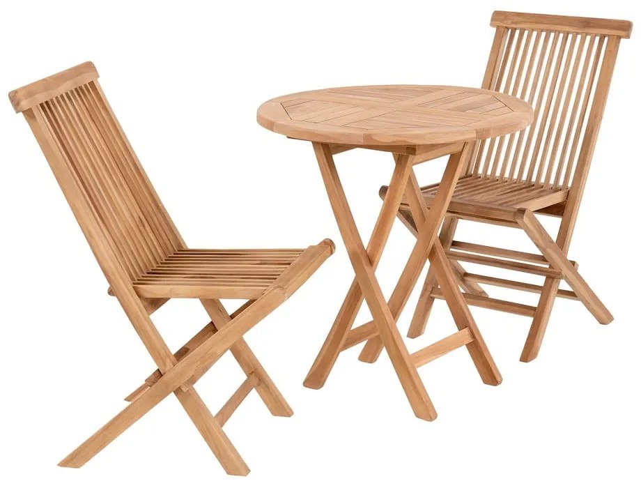 Natúr színű kétszemélyes kerti étkezőgarnitúra Oviedo and Toledo – House Nordic