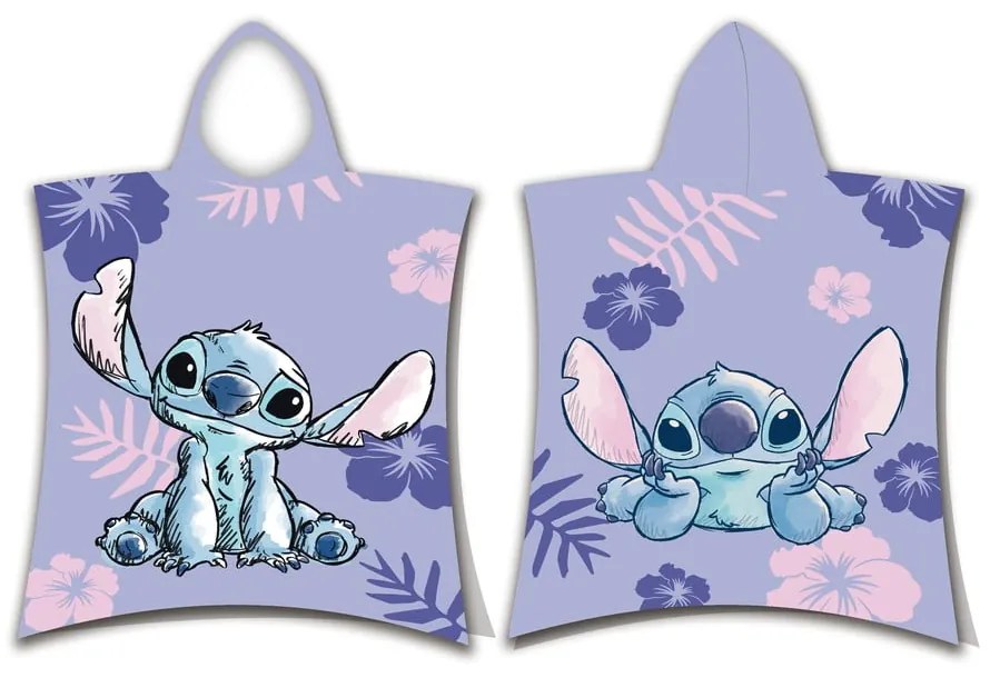 Lila frottír gyerek fürdőköpeny Lilo and Stitch – Jerry Fabrics