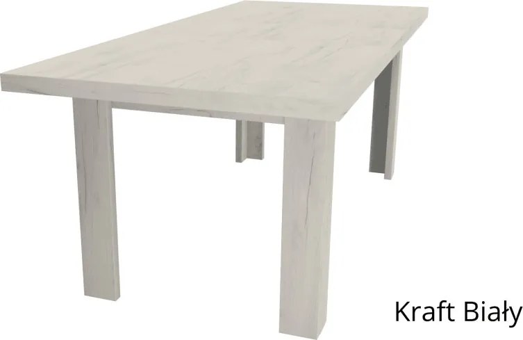 Kinyitható étkezőasztal (160-260 cm), fehér tölgy